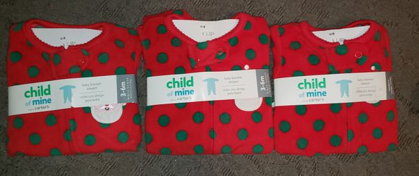 Infant Christmas baby blanket sleeper