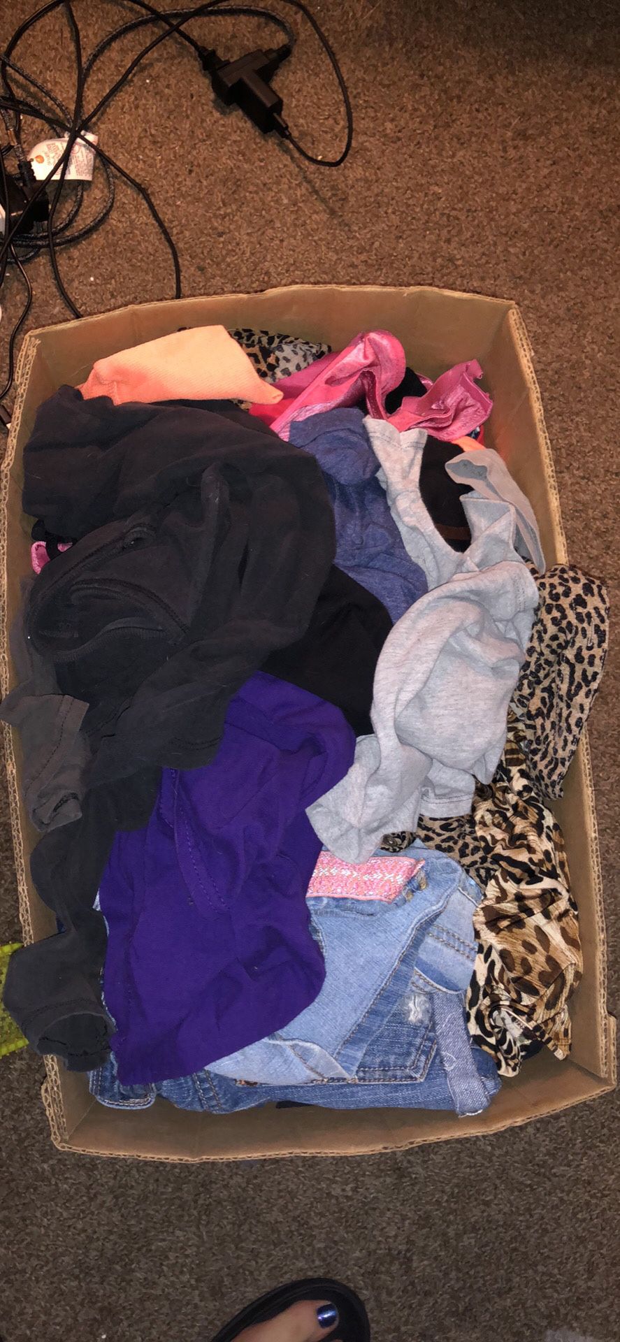 Box of women’s clothes