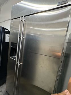 GE Monogram Stainless Steel Side-by-Side Refrigerator