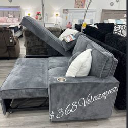 ✅️✅️Gray  Convertible Sectional W/ Cup Holder & W/ USB Port✅️✅️