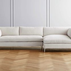 Rove Concepts “Belia” Sectional – Contemporary Minimalist Design, Stunning Neutral Finish