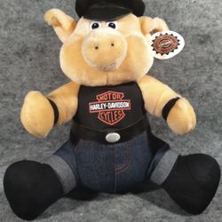 Harley-Davidson(HOG) Official Play by Play Pig Plush  Animal  NOS 1998