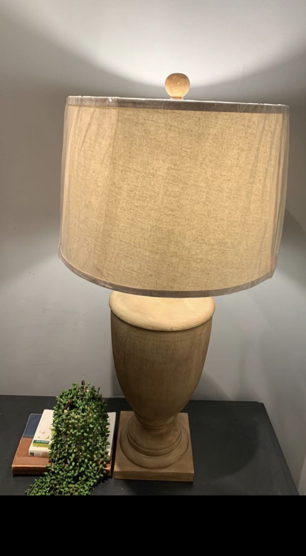 New, large lamp with shade