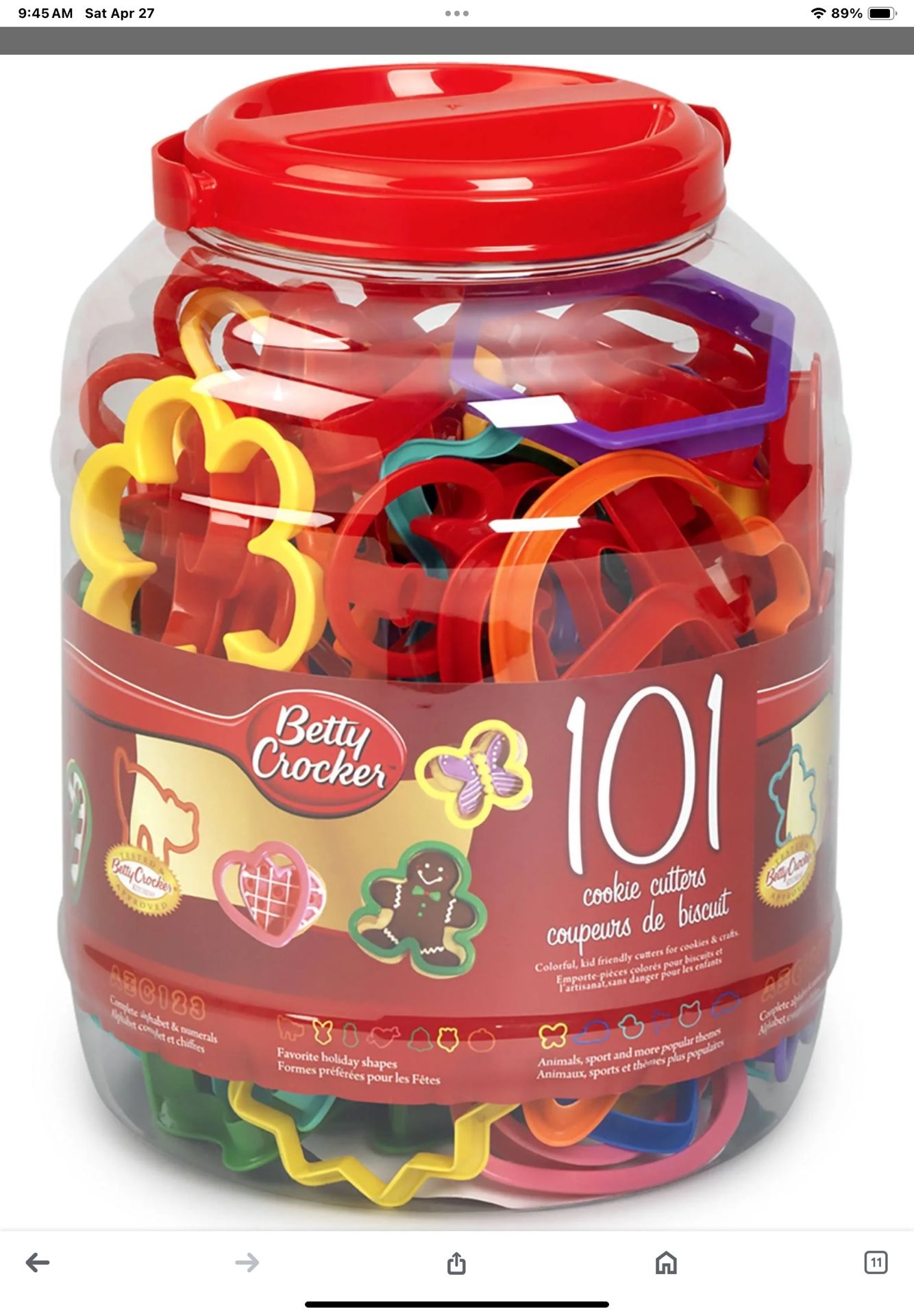 Betty Crocker 101 Pc Cookie Cutters