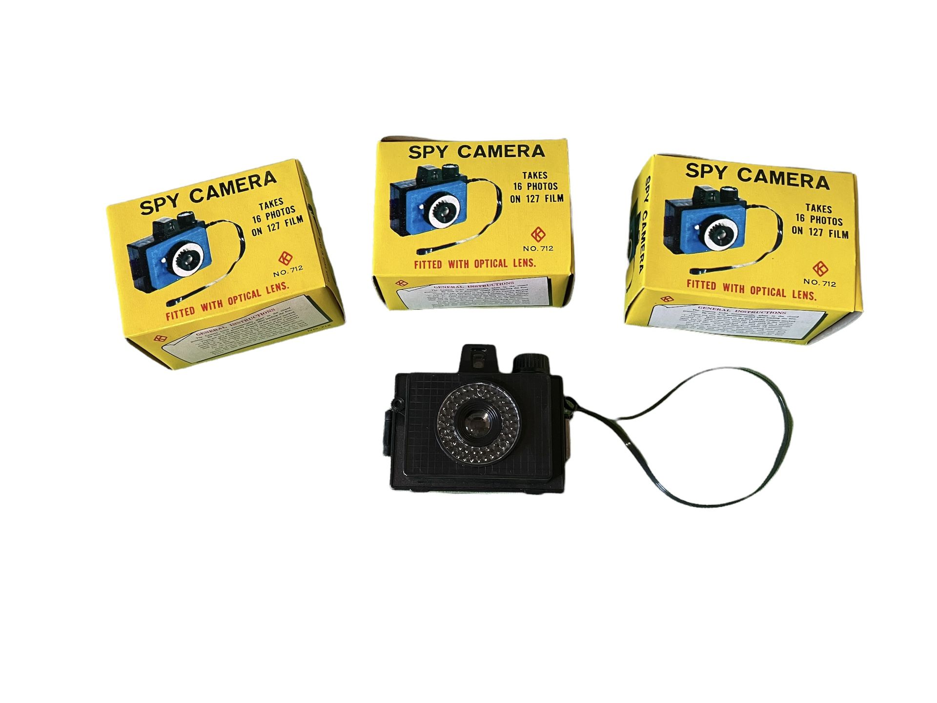 Vintage Spy Camera Made In Hong Kong 16 Photos On 127 Film Lot Of