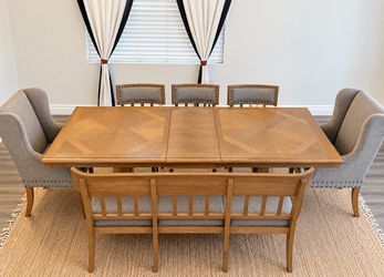 Nine piece dining room set