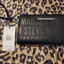  Black Wallet Wristlit Steve Madden