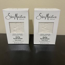 2Pack SheaMoisture Shea Butter Soap 100% Virgin Coconut Oil, 8 oz
