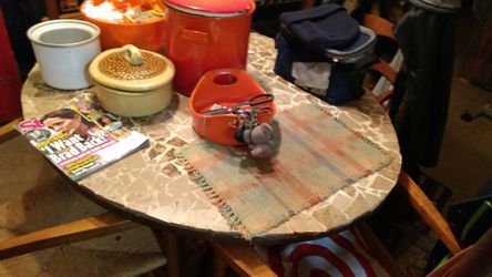 Tiled dining table