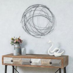 High-End Furniture Sale | 30–60% Off | Metal Abstract Sticks Round Wall Decor