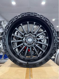 V-ROCK STRIKE 22x12 6x135 OFFSET -44mm SATIN BLACK $350 each