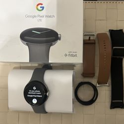 Google Pixel Watch LTE w/ Fitbit + accessories