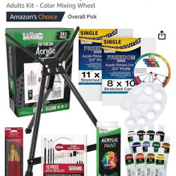 Brand New In Box 38 Piece Artist Kit. No Wheel. 