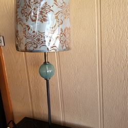 Nice Aqua/Blue & Brown Shade Table Lamp