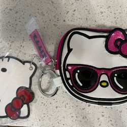 Hello Kitty Pink Glasses Coin Purse