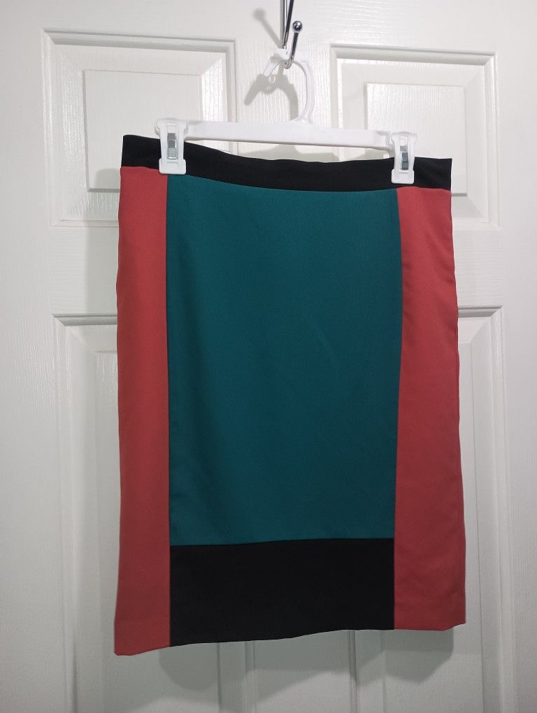 Color Block Pencil Skirt Women's Size 2