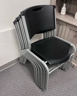 Stackable Plastic Chairs – 6 Available
