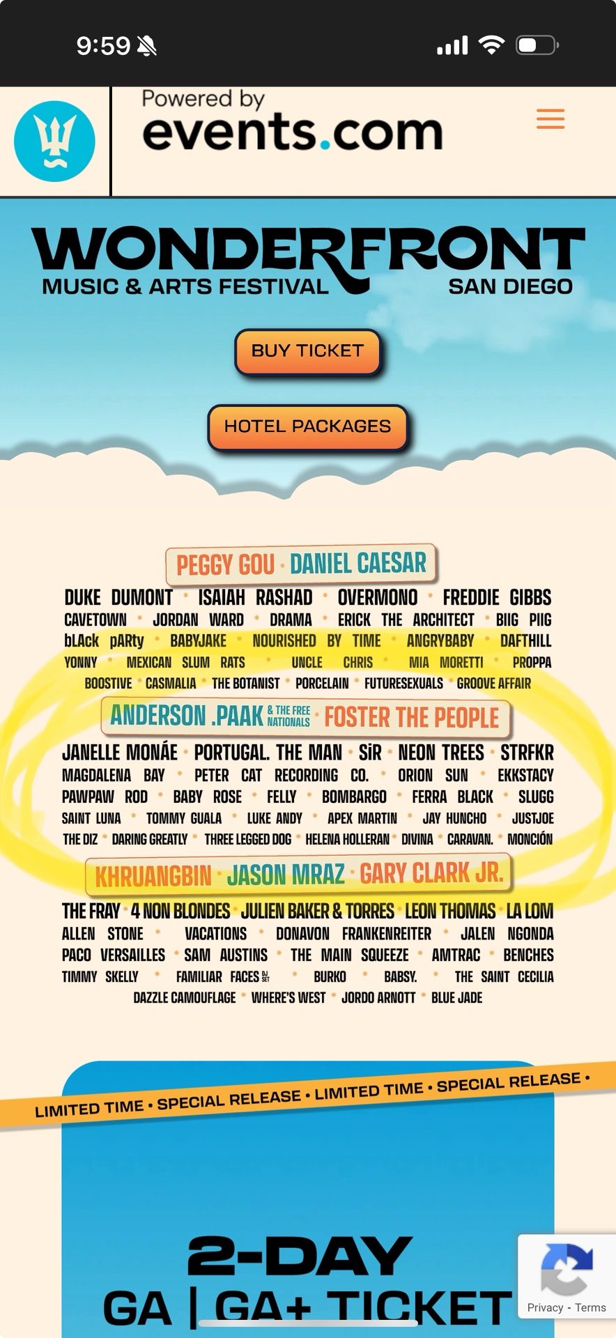 Wonderfront Music Festival ‼️🥳🎶