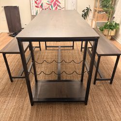 Dining Table W/ Wine Holder