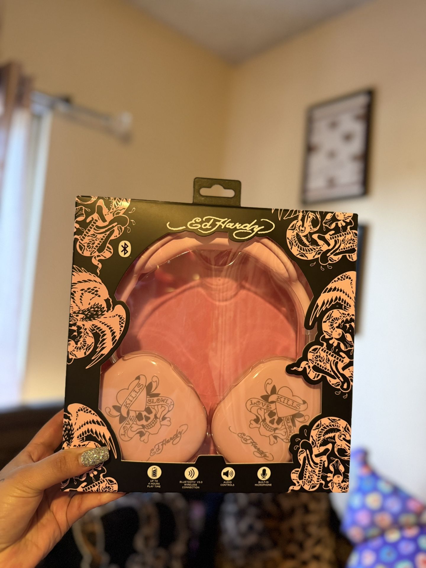 Ed Hardy Headphones Pink