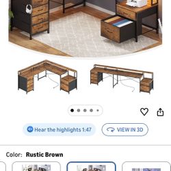 Rustic brown desk
