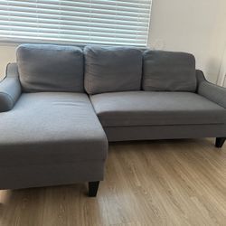 Grey Couch Convertible To Sleeper 