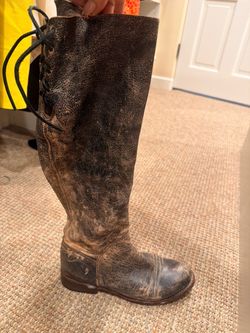 Bed Stu distressed lace-up tall boots