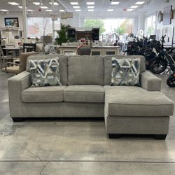 Mini Grey Sectional, Perfect For Small Spaces 