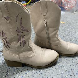 Pink Cowboy Boots. Size 4