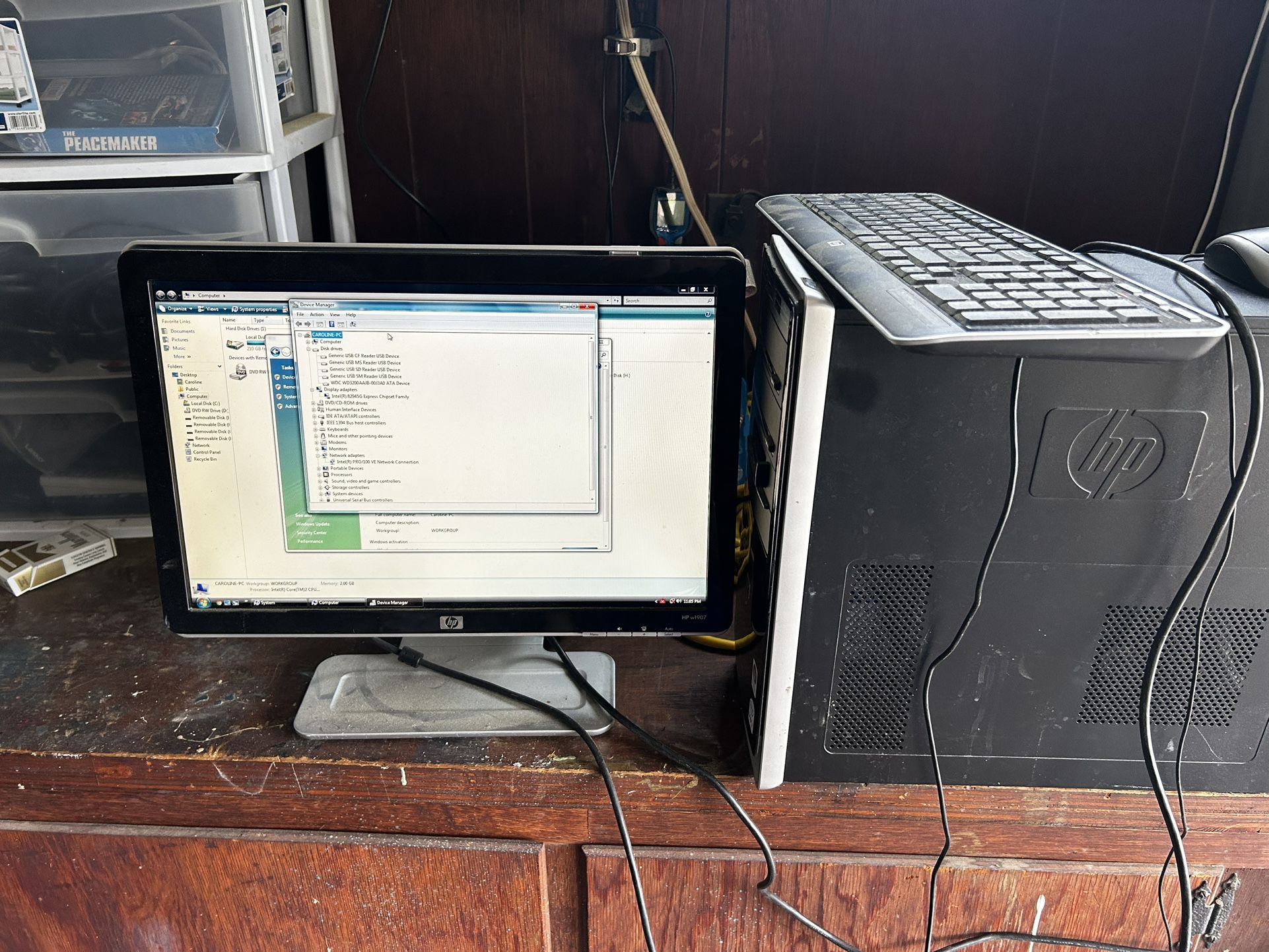 Hp Computer Monitor Keyboard and Mouse