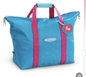 American Girl Starry Duffel Bag With Bag Tag. Xl 16x24 Excellent.