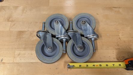 4" Casters w/ 7/16" Shank
