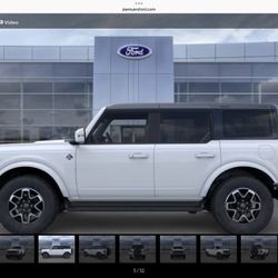 2025 Ford Bronco Outer Banks 4 White Fender Flares