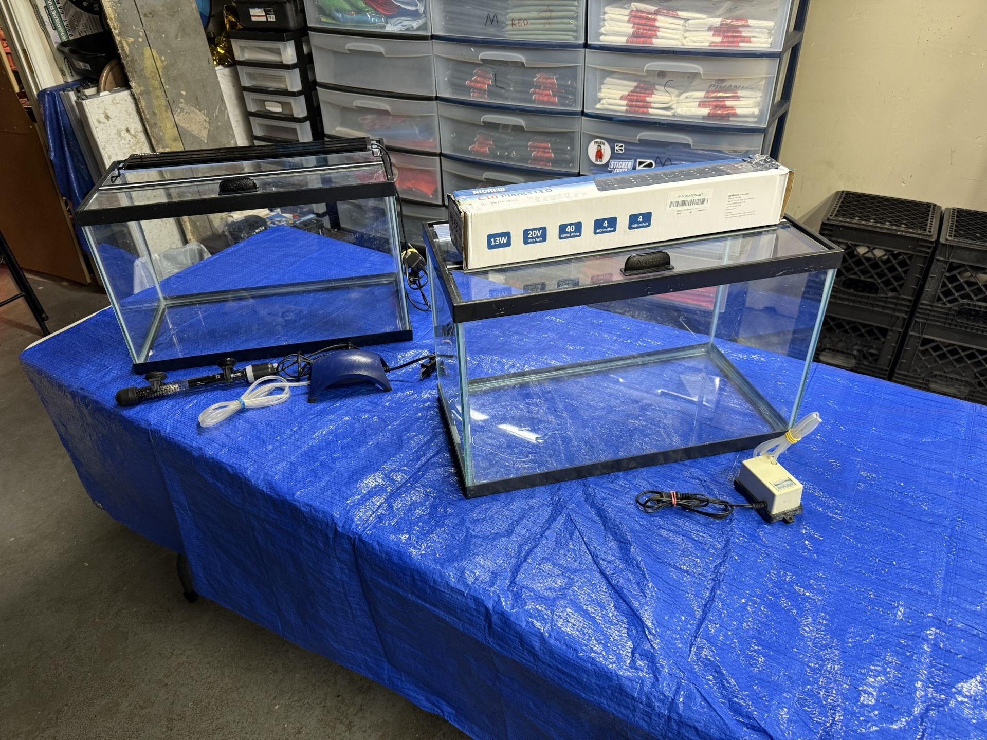 Two 10 Gallon Fish Tanks