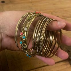 Stackable Golden Bangle  Bracelet