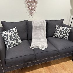 Ashley Furniture Sofa + Love Seat Grey Set
