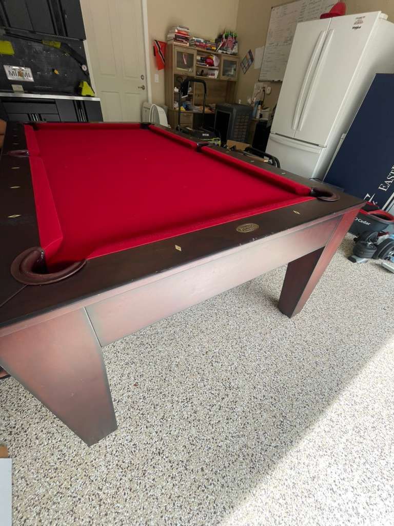 Pool table with table top and table tennis board