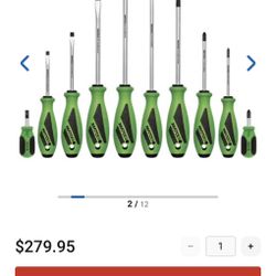 Matco 10 PIECE TOP TORQUE II™ SCREWDRIVER SET - GREEN