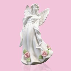 Ceramic Angel Figurine Statue 7" Tall