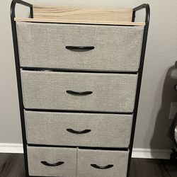 Tall Dresser Storage Chest - Vanity Furniture Cabinet Tower Unit for Bedroom, Office, and Closet
