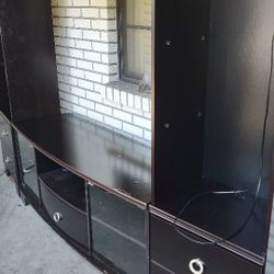 Entertainment Center measurements  19inch width 8.5 ft length 5.5 ft high by Ashley Furniture $200