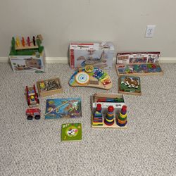 Wooden learning toys Puzzle Stacking Music Fishing game Firetruck montessori From Germany HAPE IKEA