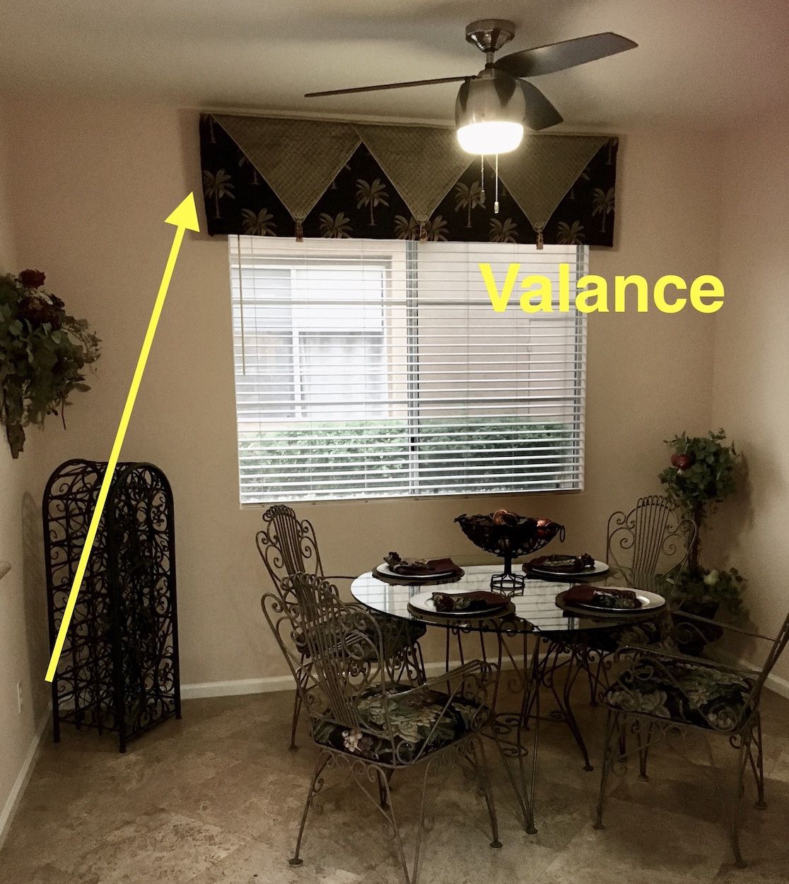 ❤️ WINDOW VALANCE - CUSTOM   MADE -  77” Wide / 20” Long