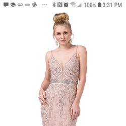 Rose Gold Mermaid Dress.   X-small (Make Me A Far Offer)