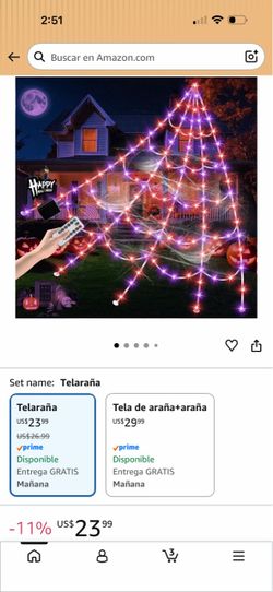 Halloween spiders / telaraña con luces
