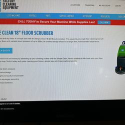 Simple clean 18” floor scrubber