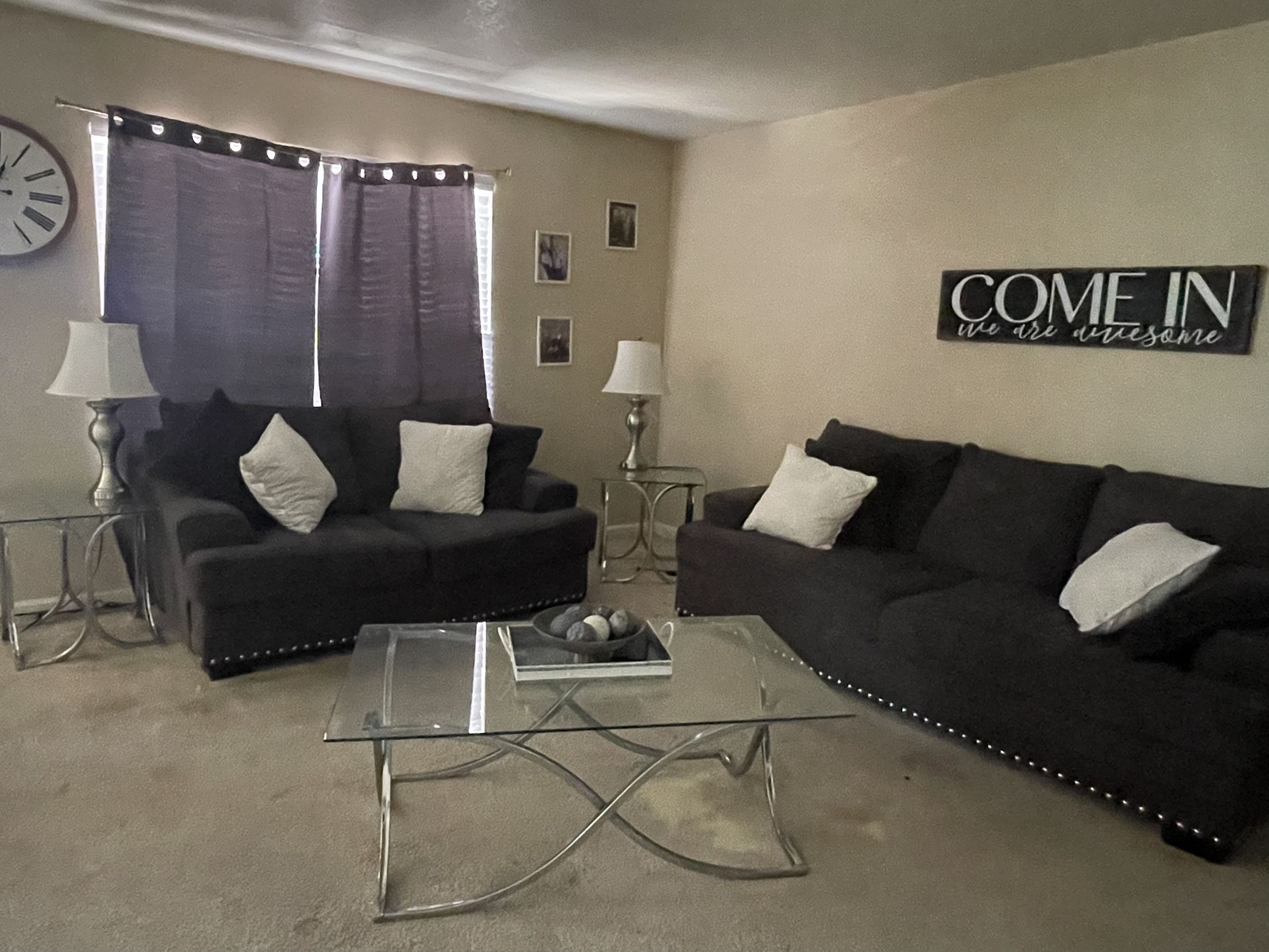 Living Room Set, Lamps, Side Tables , Coffee Tables