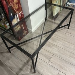 Glass Coffe table And 2 Glass side Tables