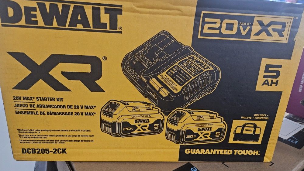 Dewalt 20v Batteries 5amp Charger - Bag
