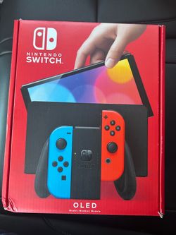 NEW Nintendo Switch OLED 64GB Neon Red Blue Joy-Con